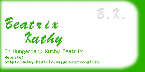 beatrix kuthy business card